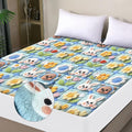 Waterproof Mattress Protector Full, Fitted Sheet Style Breathable Mattress Cover with Deep Pocket Fits Up to 18'', Noiseless Bed Cover for Kids Adults Pets, Machine Washable (Squares, Full)