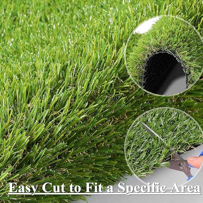 ALTRUISTIC Premium Artificial Grass Drainage Holes & Rubber Backing 70 oz Realistic Synthetic Grass Mat Extra-Heavy & Soft Pet Turf Fake Grass for Dogs or Outdoor Decor (8ft X 82ft)
