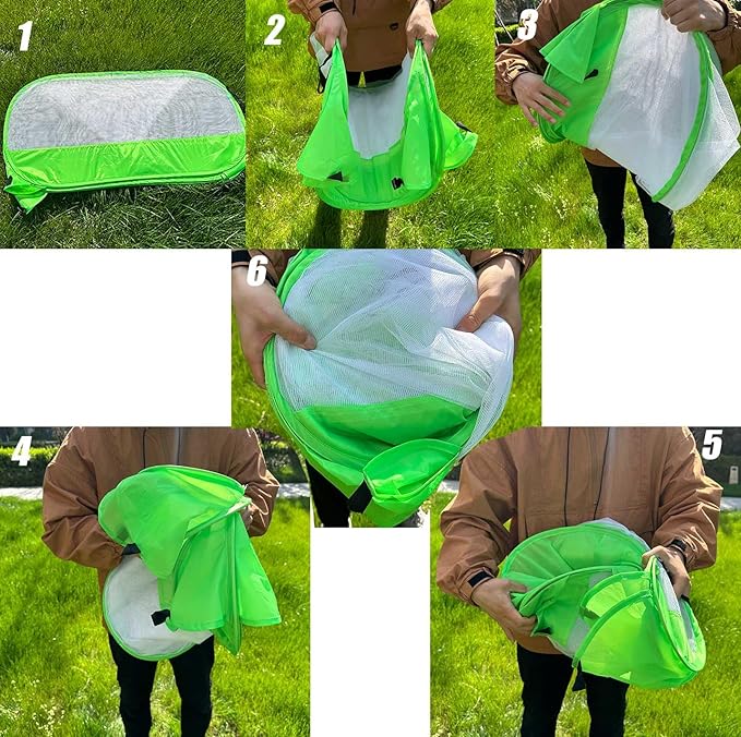36" Garden Mesh Plant Enclosure Cover, Pop-up Garden Mesh Plant Cover for Pests, Bird and Pest Protection Guard for Fruit, Vegetables, Flowers and Herbs(1Pcs 24x24x36in Having Bottom)