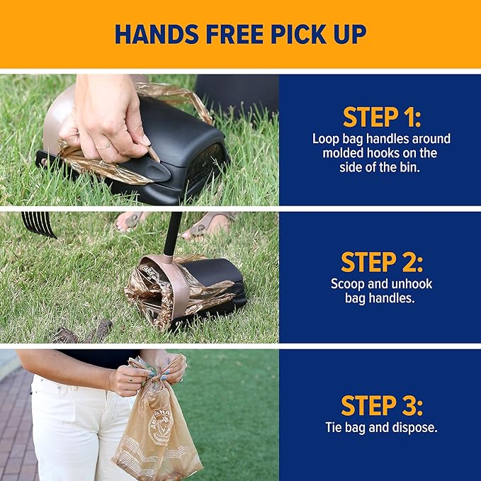 Arm & Hammer Heavy Duty Pet Waste Bags for Swivel Bin & Rake Dog Pooper Scooper,Refill Bags (Packaging May Vary),(Pack of 40)