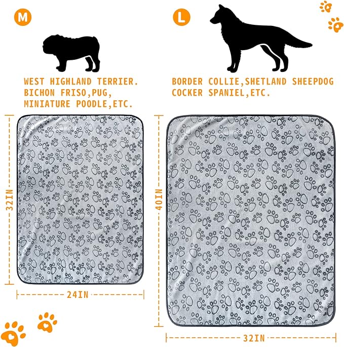 LOKOZ Small Dog Blanket for Medium Large Dogs Fleece Puppy Blanket Washable Dog Blankets for Bed Couch Protection with Cute Paw Print Pet Puppy Cat Blanket