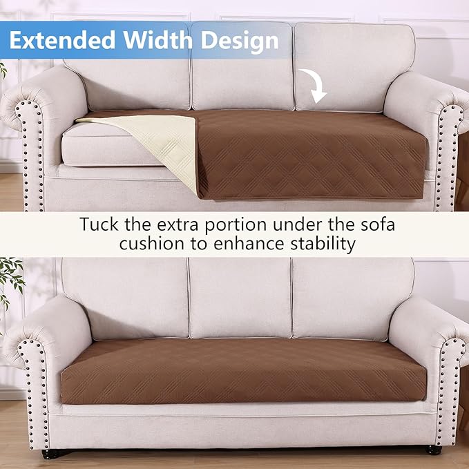 hyha Waterproof Dog Blanket, Reversible Pet Bed Blanket, Soft Sofa Couch Cover for Dogs Washable, Waterproof Pet Couch Covers for Sofa Puppy Cats Furniture Protector(40"x80", Brown/Beige)