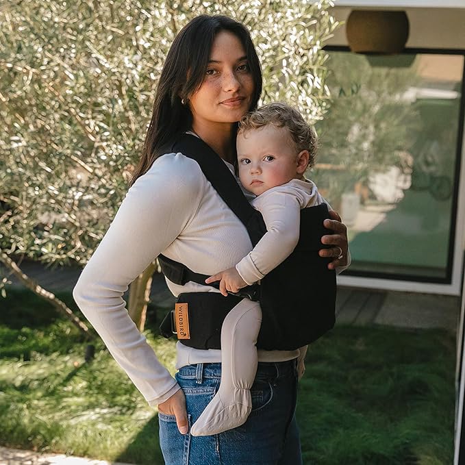 WildBird - Aerial Buckle Carrier - 2-24 Months - Standard (XS-XL) Raven - Front or Back Carry - Cross Straps, Lumbar Support, Headrest - Hip Healthy - Baby Carrier - Baby Essentials - New Mom Gifts