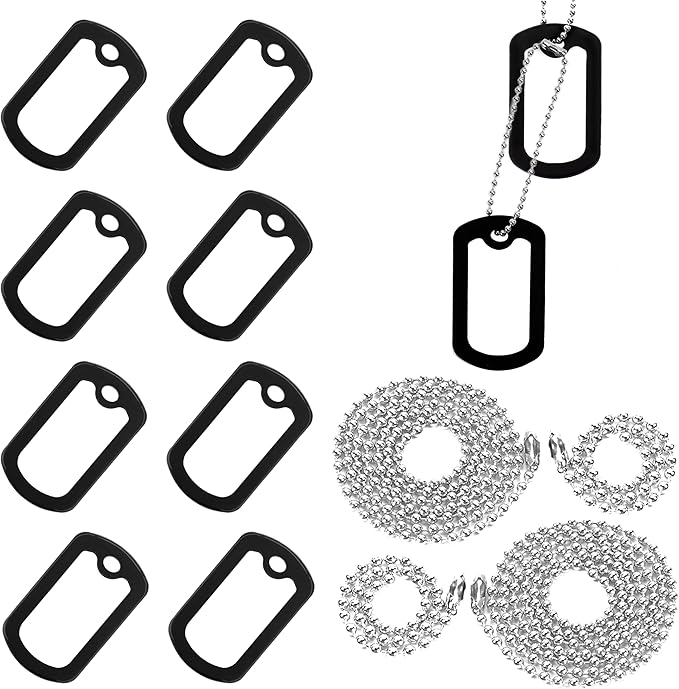 10 Pack Dog Tag Silencers, Dog Tag Protector & Silicone Cover with 4 Chains, for Noise Reduction and Scratch Prevention on Pet Collars, Perfect for Active Dogs or Multi-Pet Households