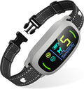 Dog Bark Collar for Large Medium Small Dogs, Rechargeable Smart Bark Collar, Anti Barking Training Collar with 5 Adjustable Sensitivity Beep Vibration (Grey)