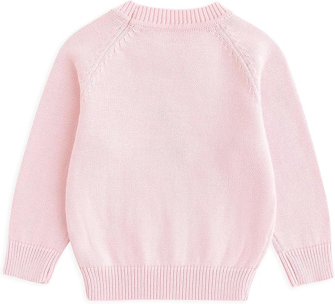 Simplee kids Baby Girl Knit Sweater with Bear in The Pocket Toddler Pullover Sweater Cute Fall Winter Clothes
