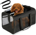 Dog Carrier Bag,Soft-Sided Pet Carriers for Dogs with 4-Sided Mesh, Cat Transport for Large Cats Small Dog Up to 20lb,Collapsible Dat Travel Carrier-L,Black