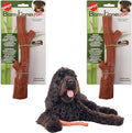 SPOT Bam-Bones Plus Branch -Bamboo Fiber & Nylon, Durable Long Lasting Dog Chew for Aggressive Chewers – Great Toy for Adult Dogs & Teething Puppies Under 90lbs, Non-Splintering, 9.5in, Beef Flavor