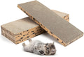 Mini Cat Scratching Board 4pcs Brown Cardboard Cat Scratcher Scratch Pad for Indoor Cats