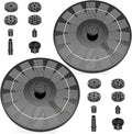 AISITIN Solar Fountain Pump 2.5W, 6.7" Solar Powered Water Fountain for Bird Bath, Solar Pump with 6 Nozzles for Garden, Ponds, Pool, Fish Tank, Outdoor and Aquarium, 2 Pack