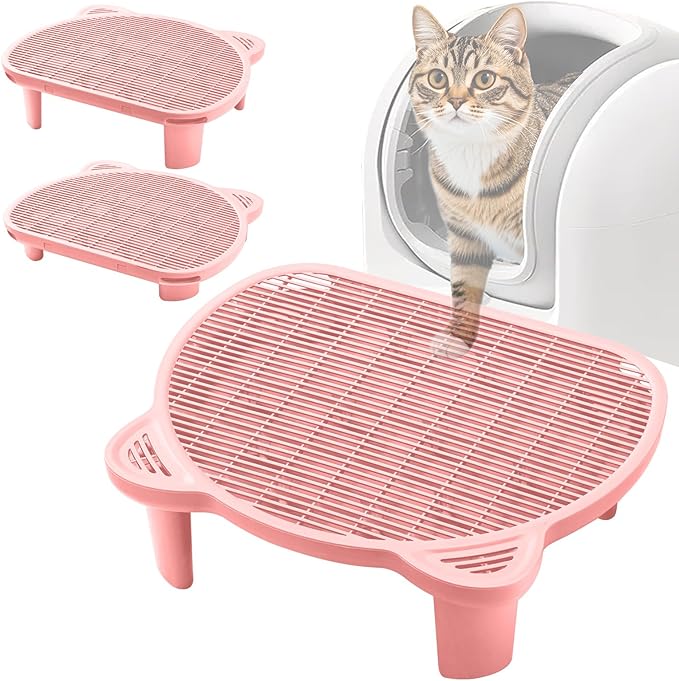 Litter Catching Step for Cat Litter Box, Litter Trap Stool for Automatic Litter Box Self Cleaning, Litter Collection Stairs, Litter Catcher Ramp for Old Geriatric Senior Cat or Kitten