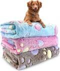 Dog Blankets for Medium Large Dogs Washable, 3 Pack Pet Blanket Washable 41" x 31", Fuzzy Soft Puppy Throw Cover for Kennel Crate Bed