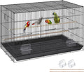 VEVOR 30 Inch Flight Bird Cage, Stackable Bird Cage Parakeet Cage with Slide-Out Tray and Handle, Small Parrots Birdcage for Cockatiels Budgies Conure Macaw Finch Lovebirds Canaries Pigeons