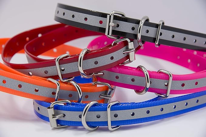 Universal 27 ½” X ¾” Replacement Band Strap for Dog Training Collar - Adjustable Waterproof TPU for Remote E-Collar, Static/Vibration Shock Trainer, Fits Most Bark Control & Obedience Devices