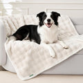 Soft Cozy Waterproof Puppy Blankets for Small Dogs - Room Decor Cat Blanket for Couch Furniture Protector, Washable Dog Blankets for Indoors & Outdoors, Cream, 25"x35"