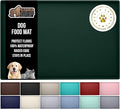 GORILLA GRIP 100% Waterproof Raised Edge BPA Free Silicone Pet Feeding Mat, Dog Cat Food Mats Contain Spills Protects Floors, Placemats for Cats and Dogs Water Bowl, Pets Accessories 18.5x11.5 Green