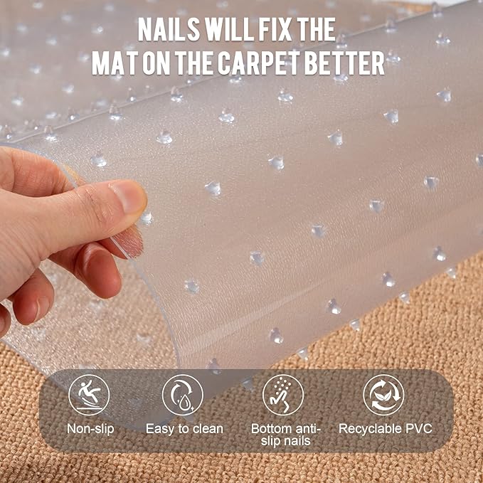 Uross Pet Protector Mat for Doorways - 6.56FT, Anti-Scratch Plastic, Protects Carpet from Cat Scratches