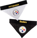Pets First NFL Pittsburgh Steelers Reversible Bandana Size XX-Large for Dogs & Cats. 2 Sided Sports Bandana, Premium Embroidery Team Logo, Many NFL Teams Available