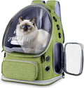 Pawstrip Cat Backpack Carrier with Large Space Bubble Window, Airline Approved Breathable Pet Carrier for Small Dogs Cats up to 15lbs, Foldable for Travel Hiking & Outdoor Use