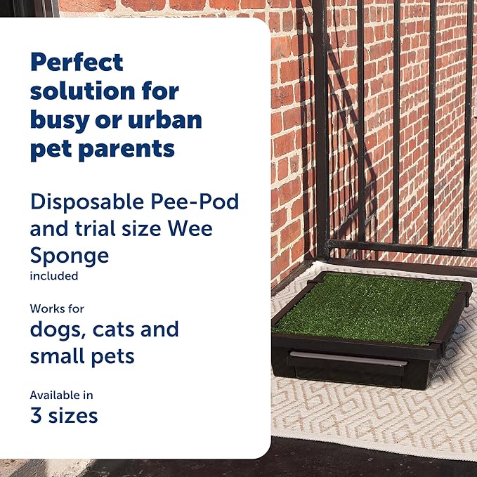 PetSafe Pet Loo Portable Dog Potty - Pet Toilet Alternative for Puppy Pads - Small - Perfect for House Training - Easy-to-Clean Grass Mat