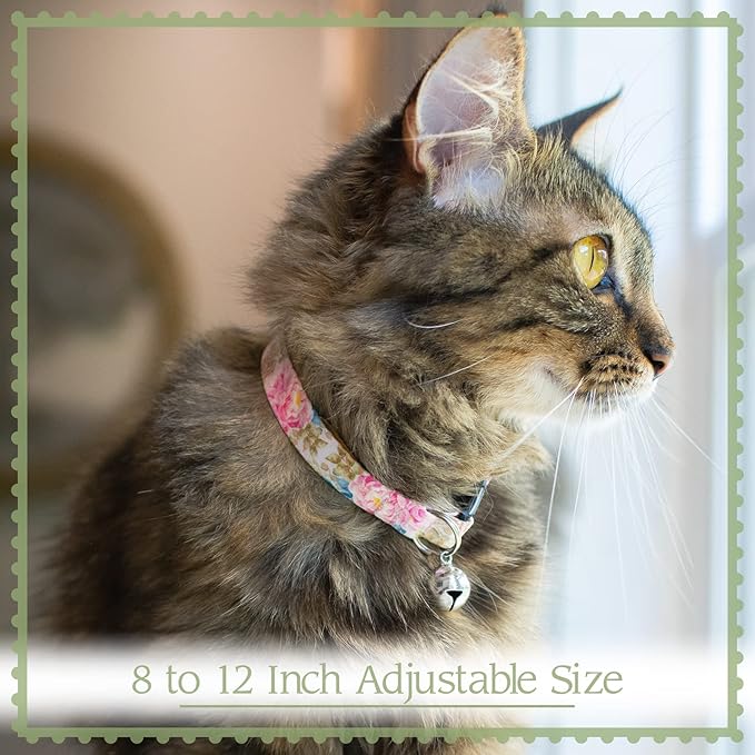 Country Brook Petz - Blue Boho Mandala Cat Collar - Groovy Collection Featuring Far Out Designs