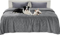 Bedsure Waterproof Bed Cover for Dogs Washable - Waterproof Blanket for King Bed Couch Sofa Cozy, Lightweight Furniture Protector for Pet Cat Quick Drying, Ash Grey, Cal King，82x120IN