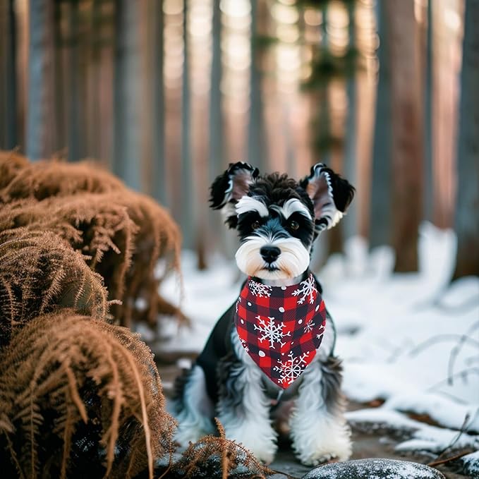 30 Pack Winter Dog Bandanas Bulk for Small Dogs Stitch Edge Dog Bandanas Puppy Cats Scarves Grooming S