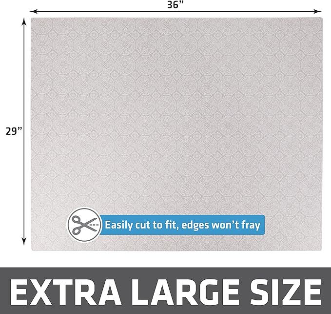Drymate Cat Litter Box Mat, Litter Trapping Mat, Waterproof, Urine-Proof, Absorbent, Machine Washable, Soft on Paws, Contains Mess, Protects Floors, Kitten Supplies, Beige, 29x36 XL
