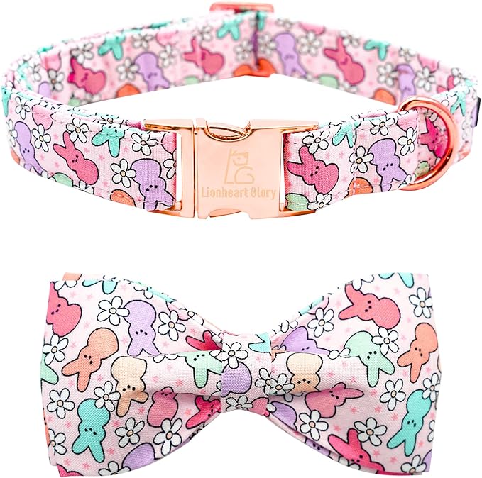 Lionheart Glory Easter Day Dog Collar with Bowtie for Small Dogs & Rabbits