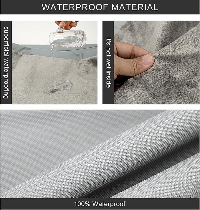 Waterproof Dog Bed Cover,Washable Removable Pet Dog Bed Replacement Cover for 48 Inch Crate,Water Absorbable Pet Puppy Bed Covers for Dogs Cat,46Lx29Wx4H inch