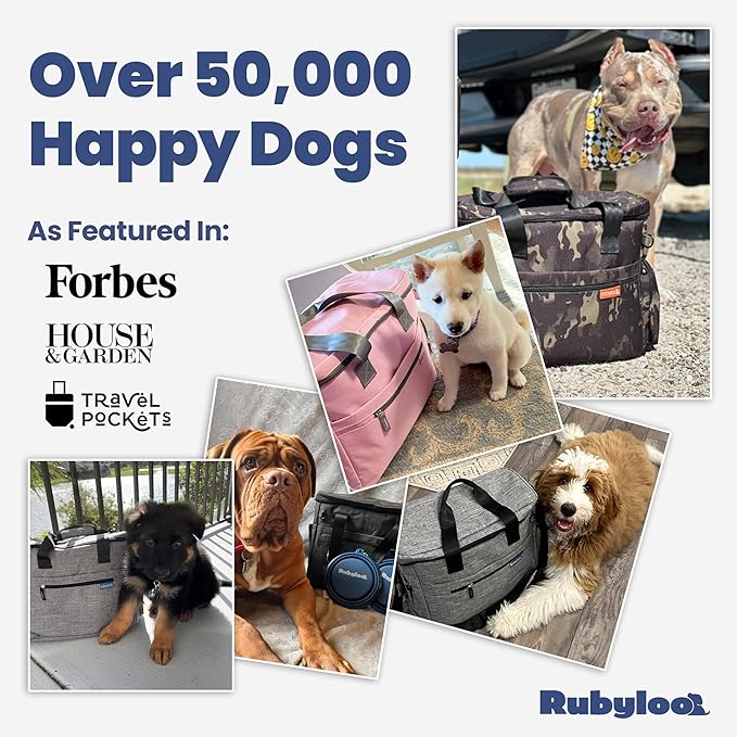 The Original Doggy Bag™ - Complete Dog Travel Bag for Supplies with 2 BPA-Free Travel Dog Bowls & 2 Pet Food Containers - Traveling Kit for Road Trips, Camping, Weekend Away or Doggy Gift: Grey