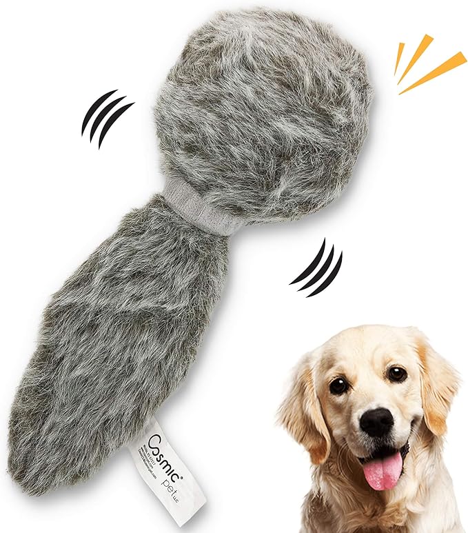 Hyper Pet Doggie Tail Interactive Plush (Wiggles, Vibrates, and Barks – Dog Toys for Boredom and Stimulating Play)