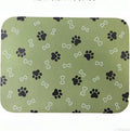 Pet Cat Dog Food Mat Non Slip Mat for Dog Water Bowl Mat Quick Dry Absorbent Cat Feeding Mat, 32 * 17 in, Green