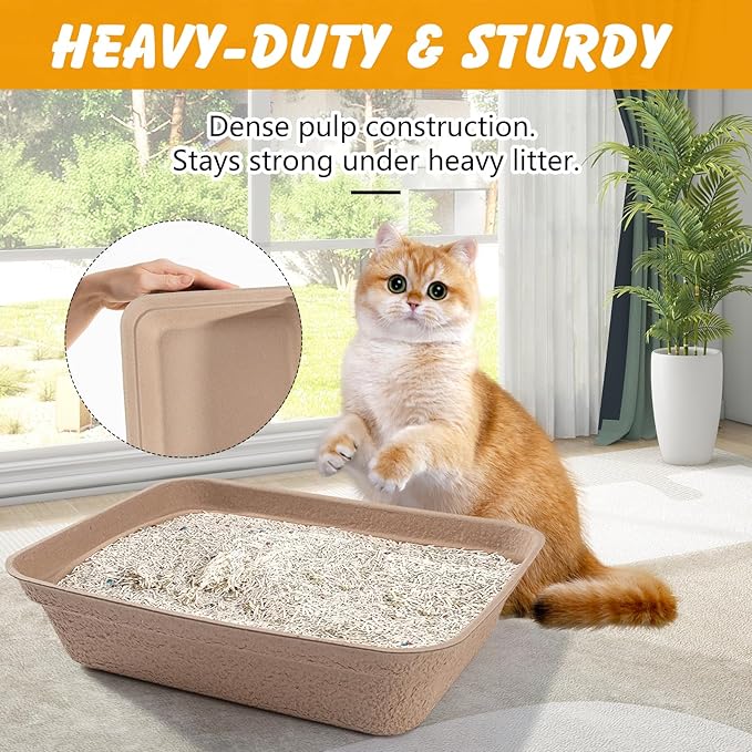 Disposable Cat Litter Box(9-Pack), Large Litter Boxs for Travel Home Use