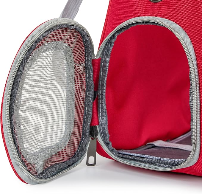 Cat Bubble Backpack Carrier for Small Medium Dogs Cats Carrying Bag, Airline Approved Pet Travel Carrying Bag Dog Hiking Walking Outdoor Backpack (Red)