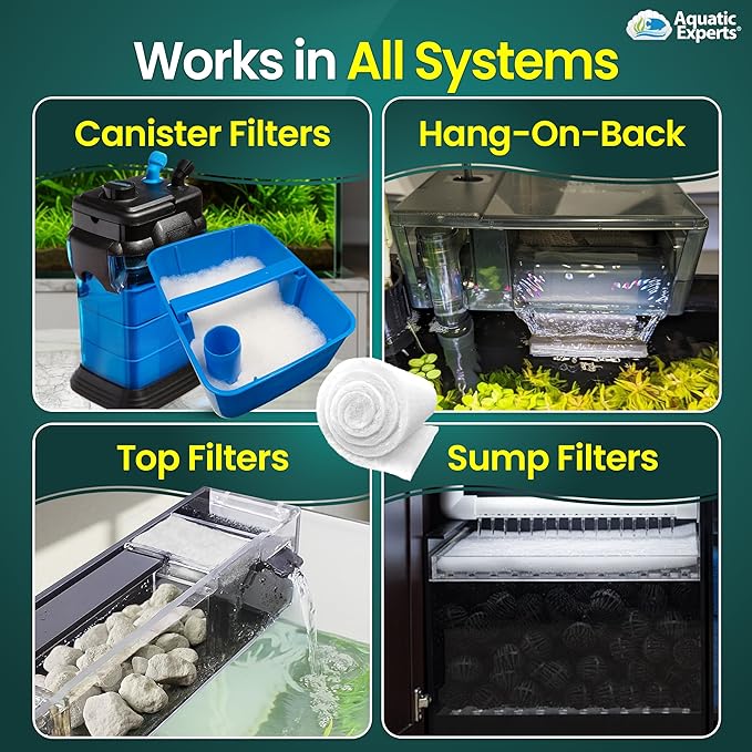 Aquatic Experts Aquarium Filter Floss for Fish Tank Filters - FilterFirst Aquarium Filter Pad - Media Roll for Crystal Clear Water, 12" x 72" by ½ to ¾ Thick