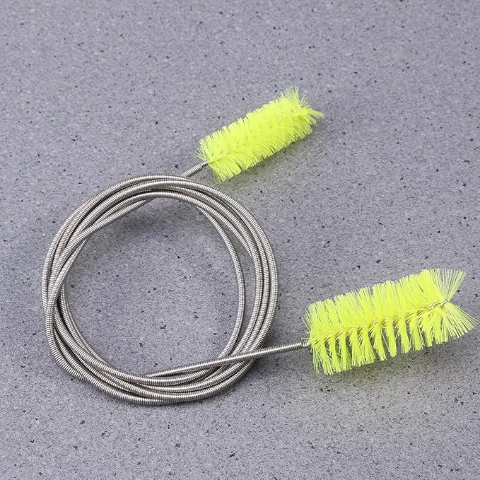 UEETEK Stainless Flexible Cleaning Brush Double Ended Canister Filter Tube Hose Pipe Clean for Fish Tank Aquarium (Yellow)