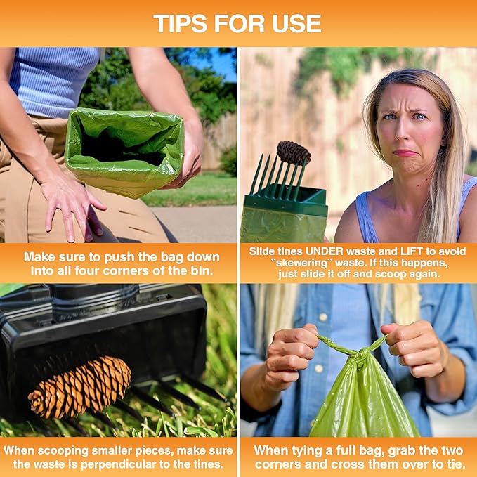 Neater Pet Brands Lift N’ Bag 2.0 Dog Pooper Scooper with Bag Attachment & 22" Pole for Small to Large Dogs, New & Improved Design, 195 Refill Bags, Heavy Duty Dog Poop Scooper for Yard, One-Hand Use