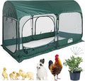 Portable Chicken Run Large Pop-Up Chicken Pen for Small Animals Outdoor Gardening Net with 3 Doors and Handbag, Easy to Install and Storage, Green