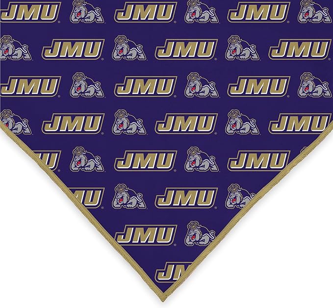 James Madison Dukes Bandana for Dogs and Cats | Fits Pets Great Gift Idea | Easy-to-Tie (Small, 13")
