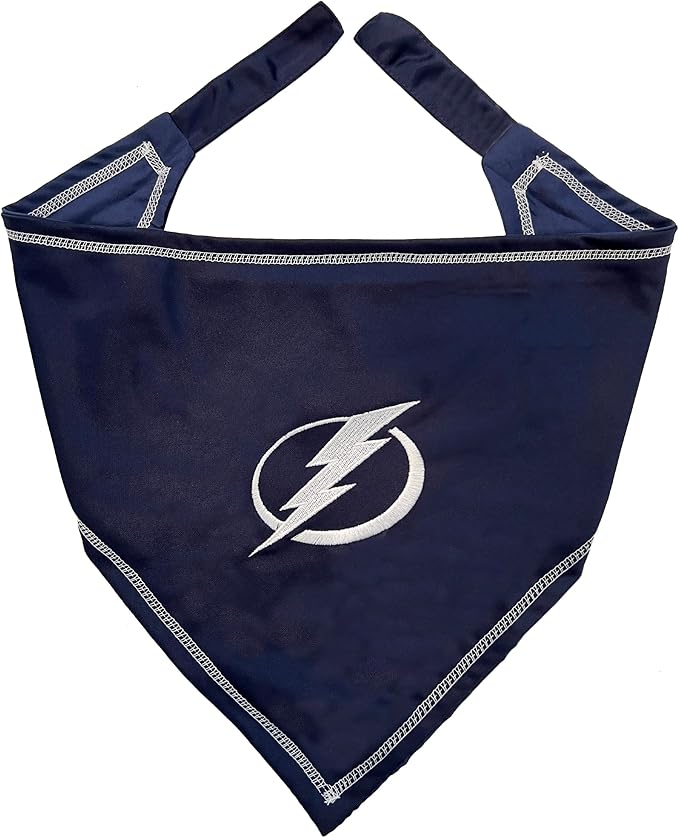 Pets First NHL Tampa Bay Lightning TIE Bandana, Size Large/X-Large. Dog Bandana Scarf Bib for Pet Cat Dog. The Ultimate Game-Day, Party Bandana