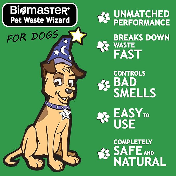 Pet Waste Wizard Digester 50g Spout Pack, Beneficial Enzymes to Break Down Pet Waste, (100% Natural Concentrate)