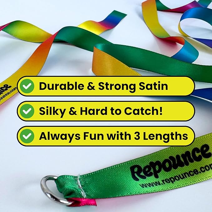 Forever Stick Cat Toys Pack Bundle - The Unbreakable Cat Wand Toy with Extra Cat Wand Strings, Rainbow Ribbons and 6 Feather Toys, Refill Toys Bundle Pack, Replacement Lures Attachment Toys