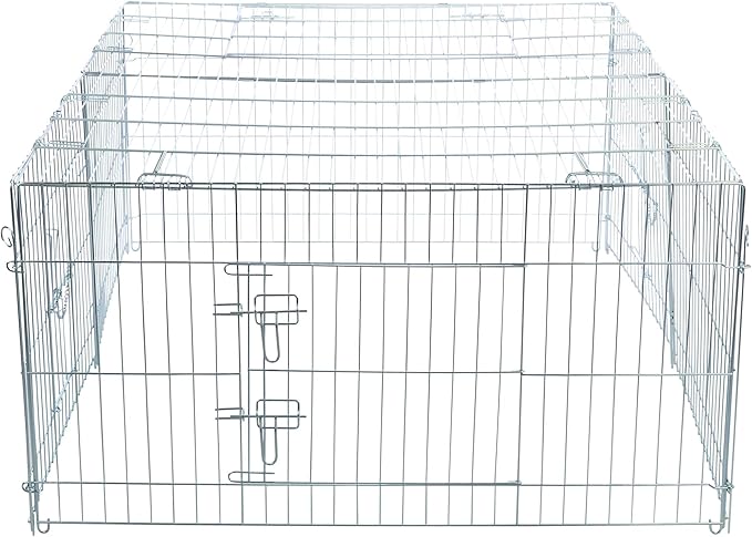 Trixie Rabbit Cage - 34 cu. ft., Outdoor Pen Extends Rabbit Hutch and Chicken Coops, Ideal for Small Animals, Bunny, Guinea Pigs, Chickens