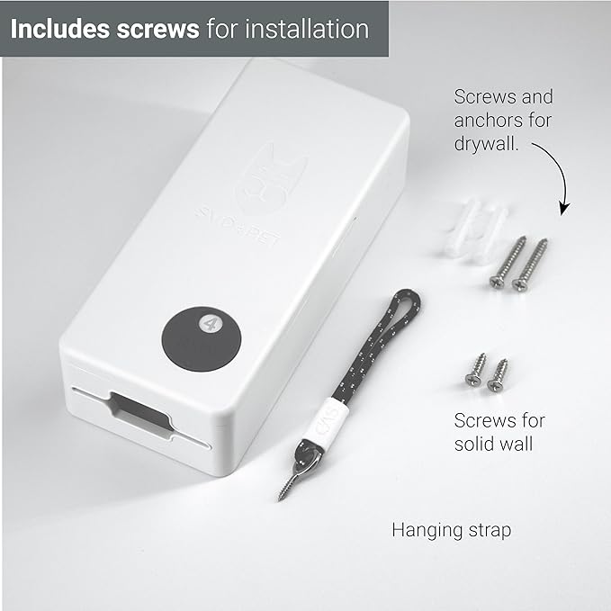 SVD.PET Dog Poop Bag Dispenser with 60 Bags, Wall Mount Waste Bag dispenser, Holds 4 Rolls of Waste Bags, Indoor/Outdoor Wall mount or Place on Table(White, Dispenser + Bags)