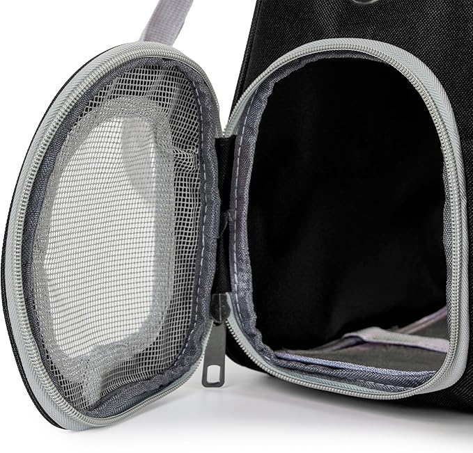 Cat Bubble Backpack Carrier for Small Medium Dogs Cats Carrying Bag, Airline Approved Pet Travel Carrying Bag Dog Hiking Walking Outdoor Backpack (Black)