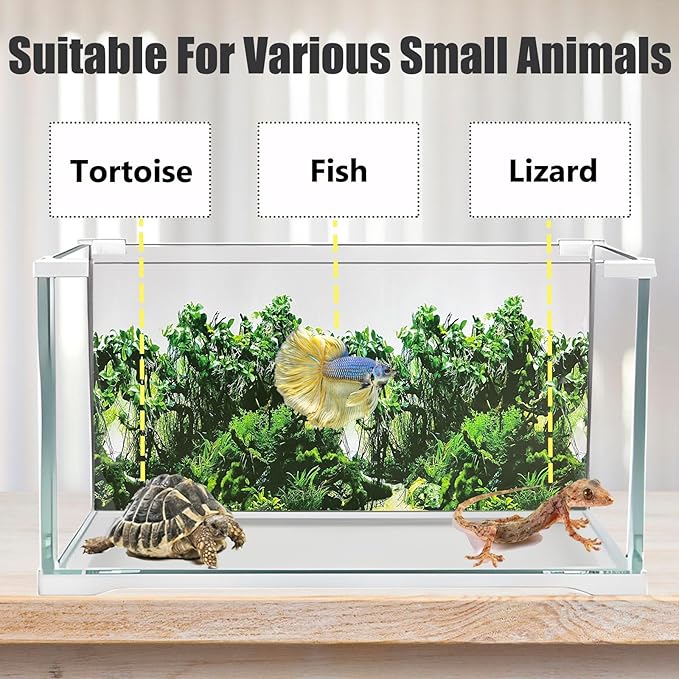 Fish Tank Background Sea Anemone Coral Theme Aquarium Background Poster Fish Backdrop for Aquarium Wallpaper Double-Sided Fish Tank Sticker Paper