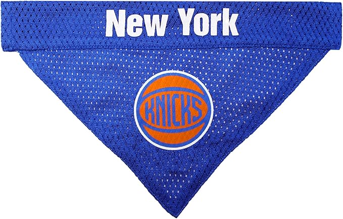 Pets First NBA Dog Bandana - New York Knicks Reversible Pet Bandana. 2 Sided Home & Away Sports Bandana with a PREMIUM Embroidery TEAM Logo, Large/X-Large