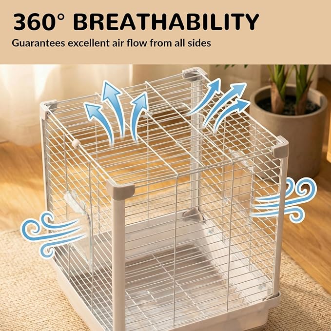 14.6" Portable Travel Bird Cage, Parrot Cage, Ample Room for Tail Movement, with Food Box, Perch, Water Bottle, for Vet Visit, Short Trip, Parakeet, Cockatiel, Budgie, Small Medium Birds