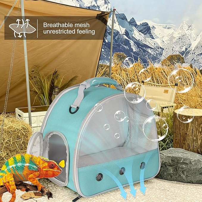 Guinea Pig Carrier,Guinea Pig Carrier for 2,Ventilation Carrier for Bearded Dragon,Reptile Travel Carrier for Lizards Sugar Glider Hedgehog Rat Parrot Birds,Airline Approved Green